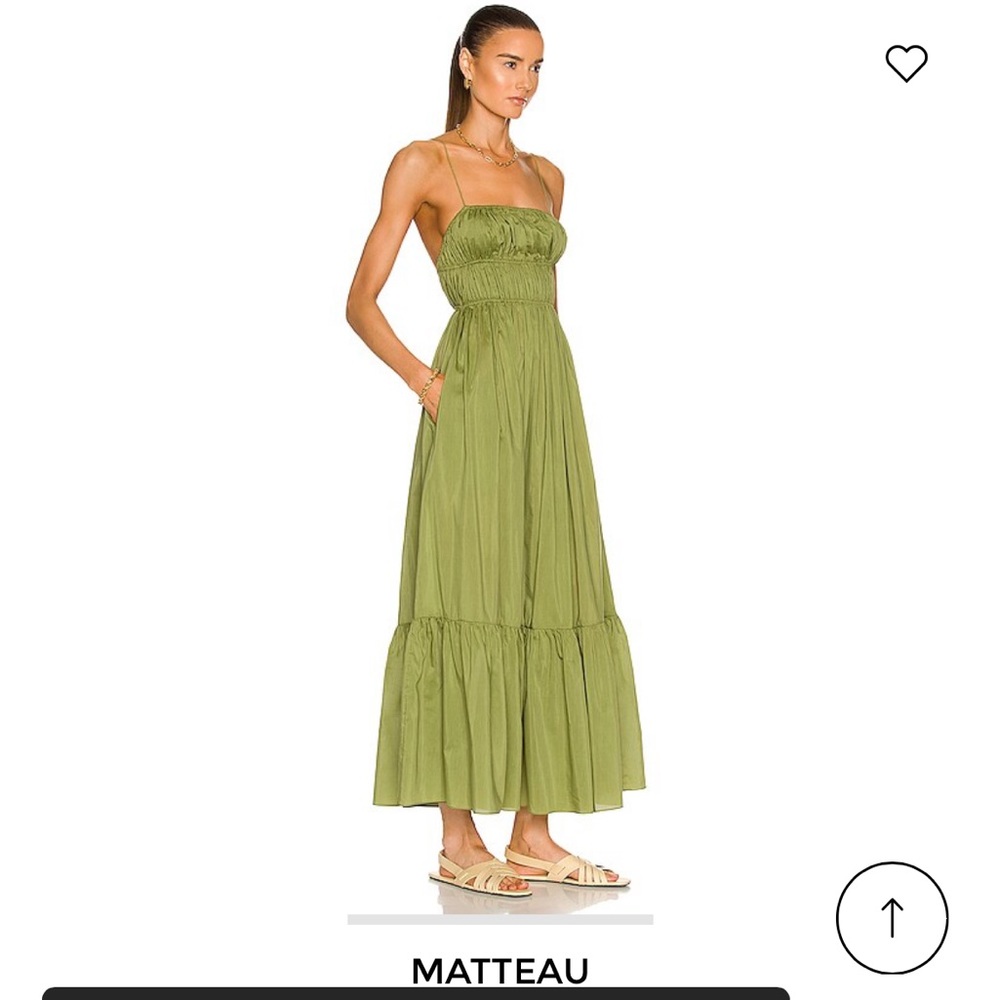Matteau Shirred Cami Cotton/Silk Dress - Size 3 (fits 4-6)